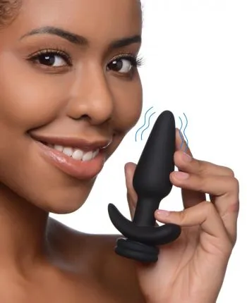 Vibrating Small Anal Plug for Interchangeable Tails