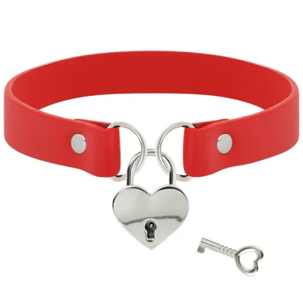 Choker Fetish red with Heart