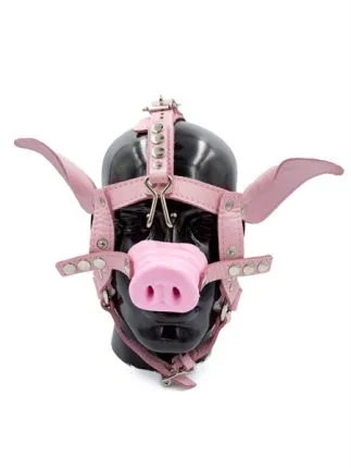 Pig Head Harness Leather