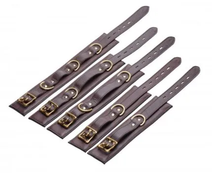 Brown Leather Bondage Set