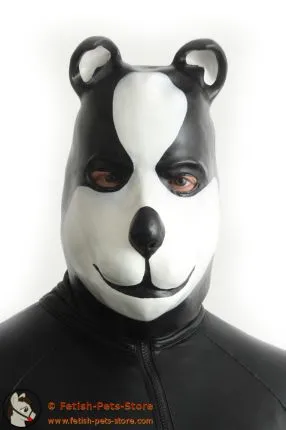 Maske Hund schwarz/weiß