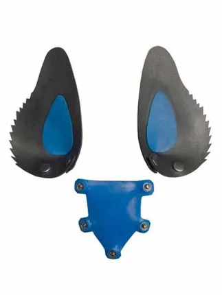 Rubber Dog Hood Tongue and Ears Blue