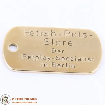 Hundemarke Dog tag aus Messing