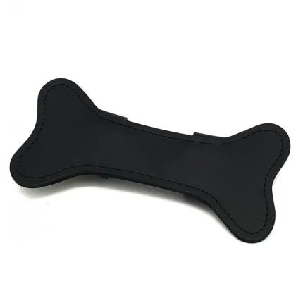 Puppy Leather Bone Black