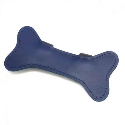 Puppy Leder Knochen blau